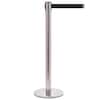 Queue Solutions QueuePro 250, Polished Stainless Steel, 11' Dark Gray Belt PRO250PS-DGY110